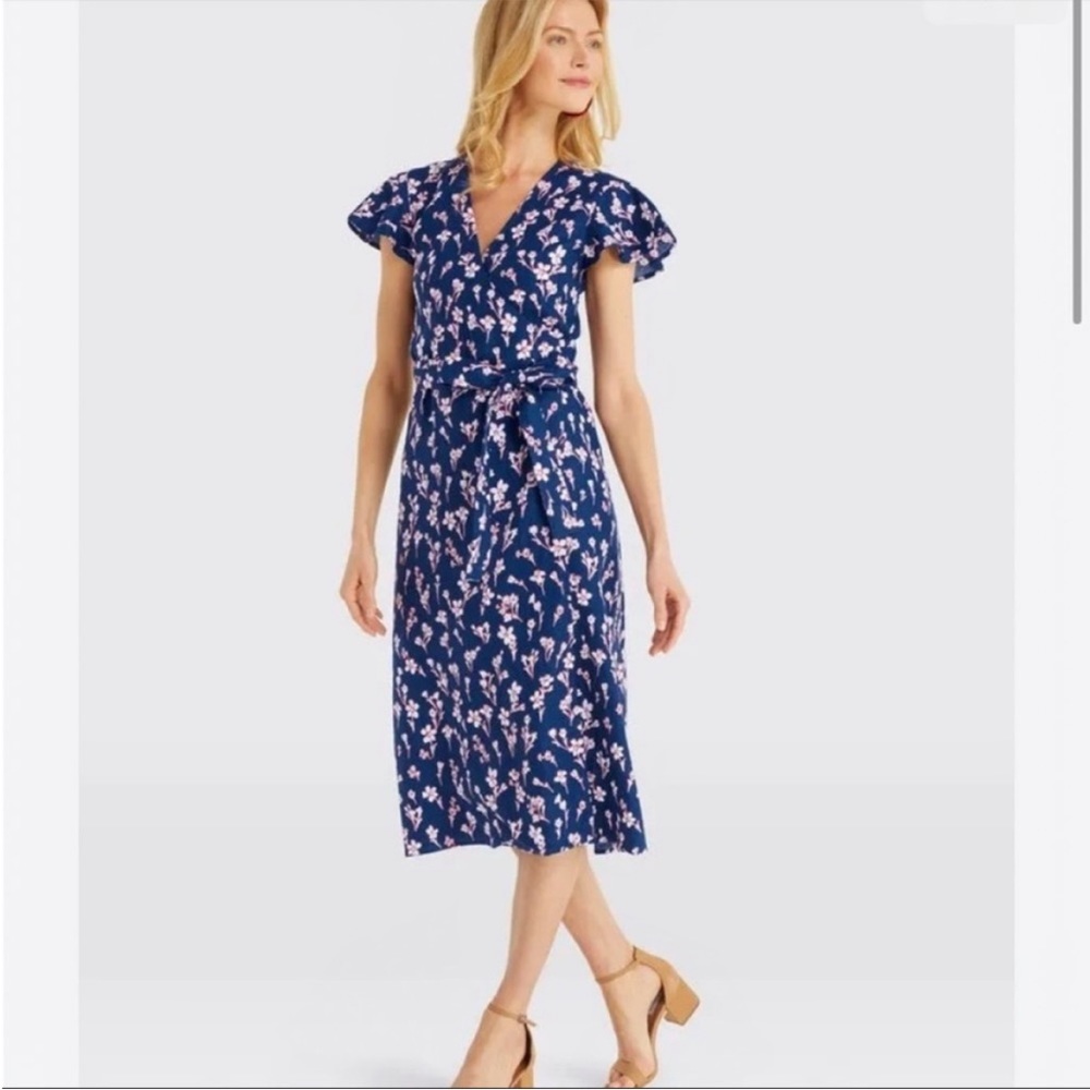 Draper James Floral Midi Wrap Dress